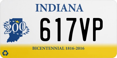 IN license plate 617VP