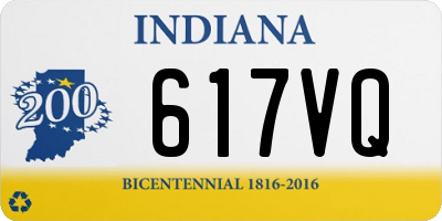 IN license plate 617VQ