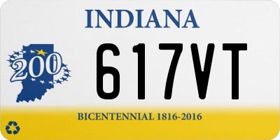 IN license plate 617VT