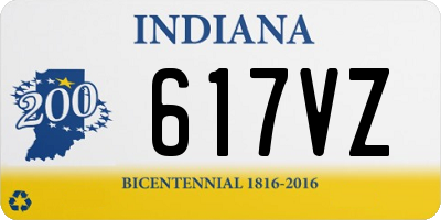 IN license plate 617VZ