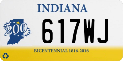 IN license plate 617WJ