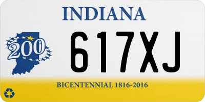 IN license plate 617XJ