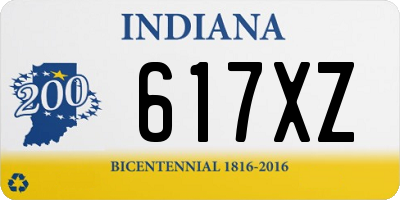 IN license plate 617XZ