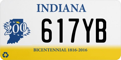 IN license plate 617YB