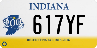 IN license plate 617YF