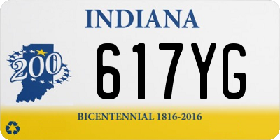IN license plate 617YG