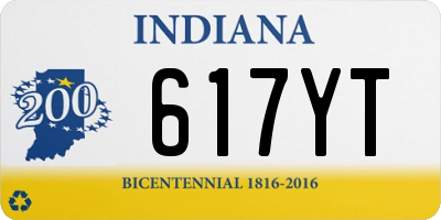 IN license plate 617YT