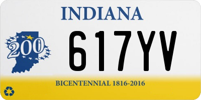 IN license plate 617YV