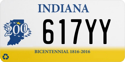 IN license plate 617YY