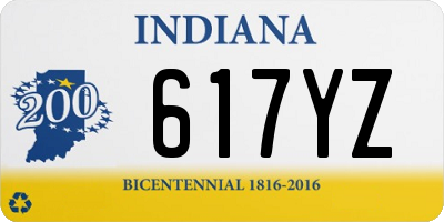 IN license plate 617YZ