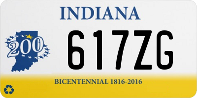 IN license plate 617ZG