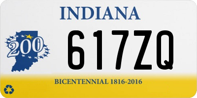 IN license plate 617ZQ