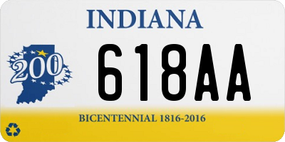 IN license plate 618AA