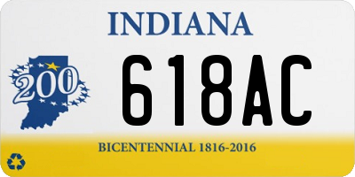 IN license plate 618AC