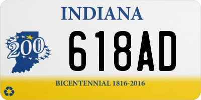 IN license plate 618AD