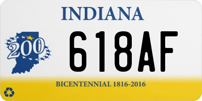 IN license plate 618AF