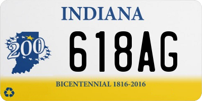 IN license plate 618AG