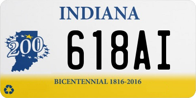 IN license plate 618AI