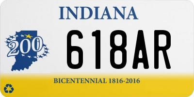 IN license plate 618AR