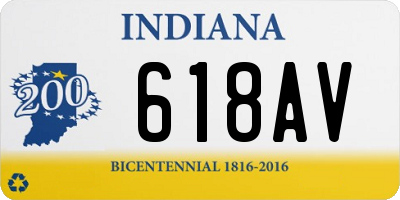 IN license plate 618AV