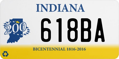 IN license plate 618BA