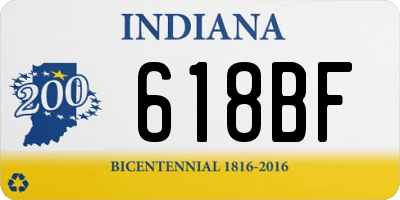 IN license plate 618BF