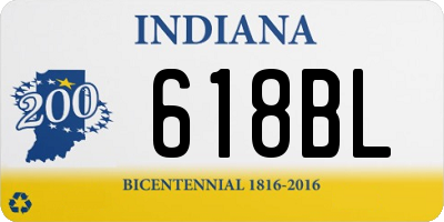 IN license plate 618BL