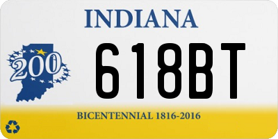 IN license plate 618BT