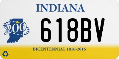 IN license plate 618BV