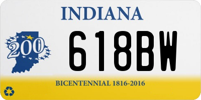 IN license plate 618BW