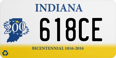 IN license plate 618CE