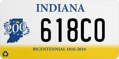 IN license plate 618CO