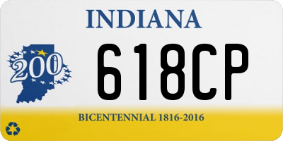 IN license plate 618CP