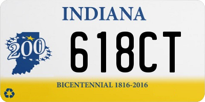 IN license plate 618CT