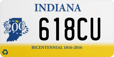 IN license plate 618CU