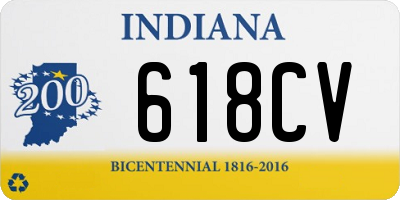 IN license plate 618CV