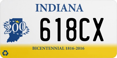 IN license plate 618CX