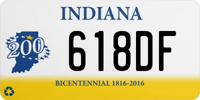 IN license plate 618DF