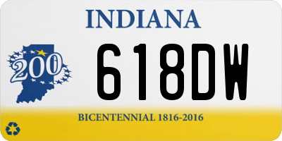 IN license plate 618DW