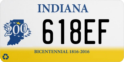 IN license plate 618EF