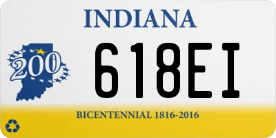 IN license plate 618EI