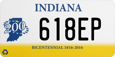 IN license plate 618EP