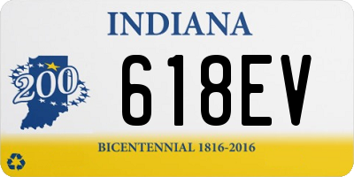 IN license plate 618EV