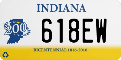 IN license plate 618EW