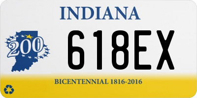 IN license plate 618EX