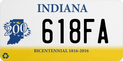 IN license plate 618FA