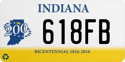 IN license plate 618FB