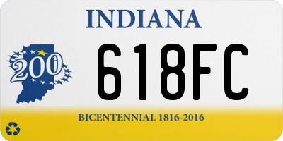 IN license plate 618FC