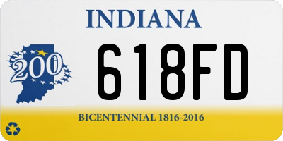IN license plate 618FD