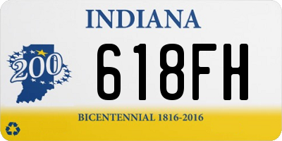 IN license plate 618FH